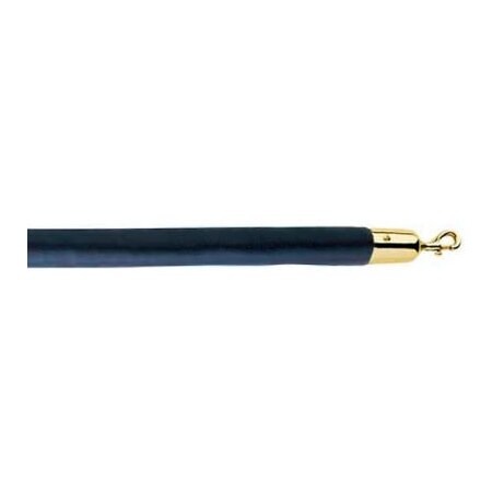 Lavi Industries 4'L Indigo Vinyl Rope With Polished Brass Hooks 00-930160/4IN